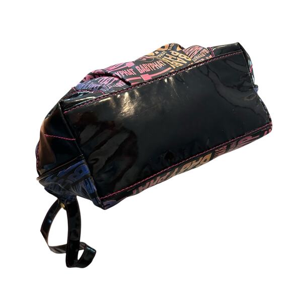 Vintage Y2K BabyPhat Shoulder Bag Black Multicolor Logo Print Adjustable Strap - Picture 12 of 16